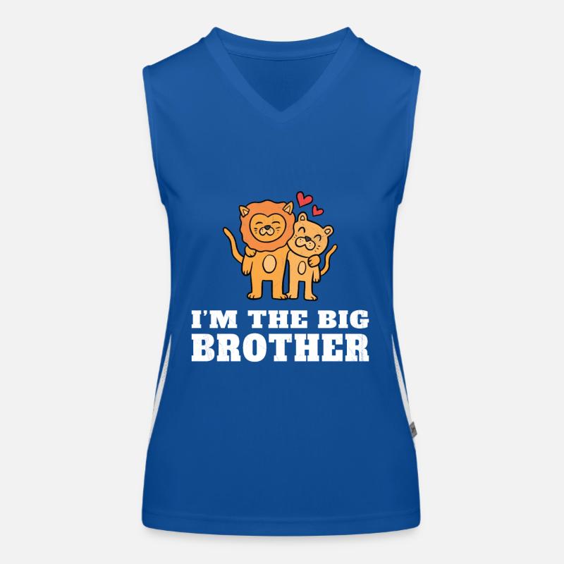 Ich bin der große Bruder - der zukünftige große Bruder Funktionelles Kontrast-Tank Top für Frauen