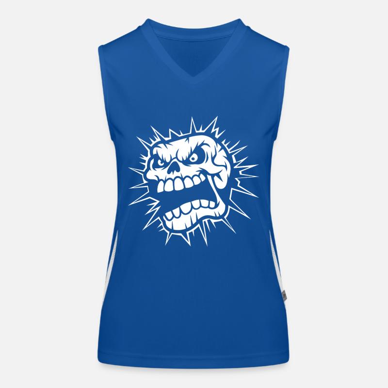 Wütender schreiender Skull Funktionelles Kontrast-Tank Top für Frauen