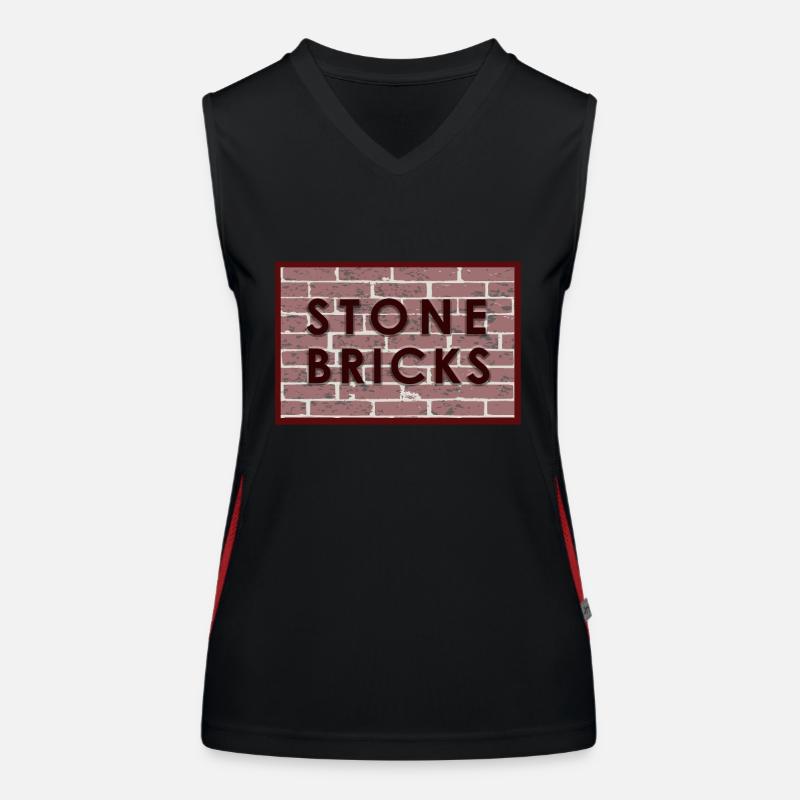 stone bricks - bricks Women's Functional Contrast Tank Top
