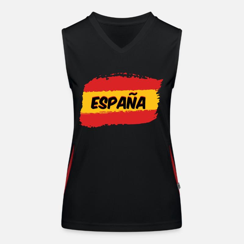 Drapeau espagnol Débardeur respirant contrasté Femme