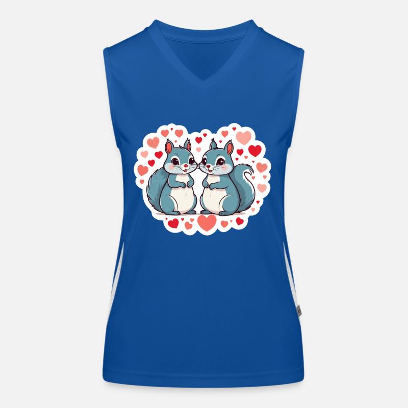 Squirrel Love Funktionelles Kontrast-Tank Top für Frauen