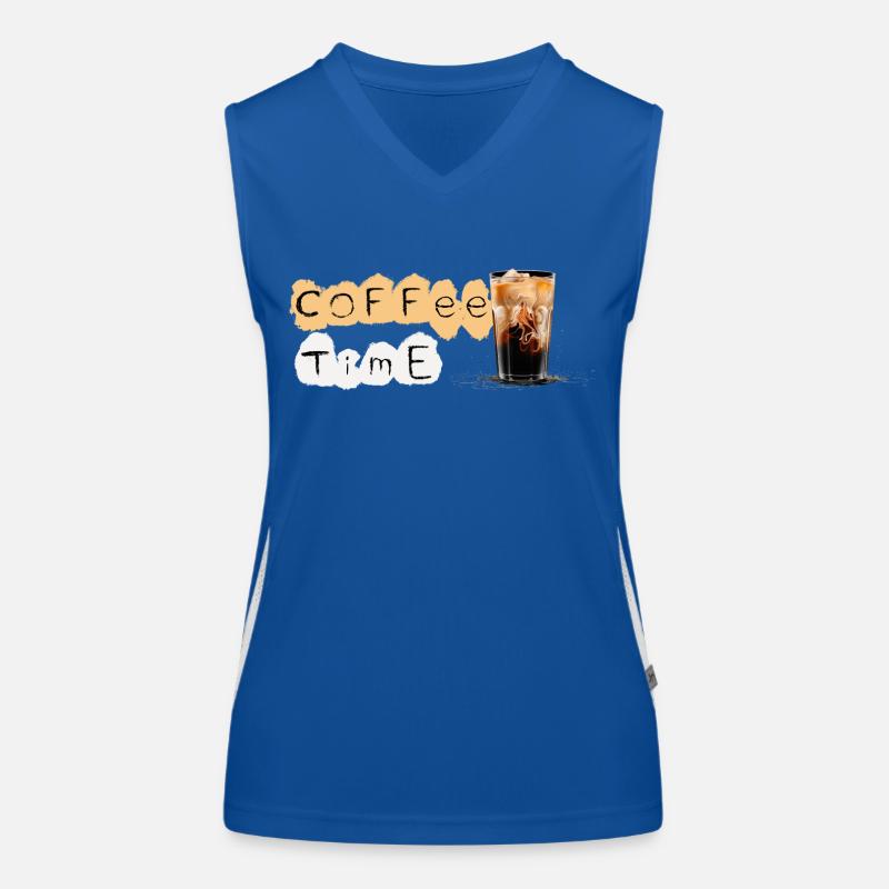 Coffee Time nur noch einen leckeren Kaffee Funktionelles Kontrast-Tank Top für Frauen