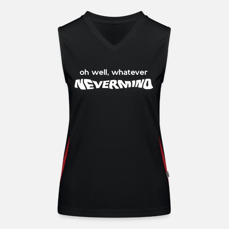 Whatever Nevermind Graphic Women's Functional Contrast Tank Top