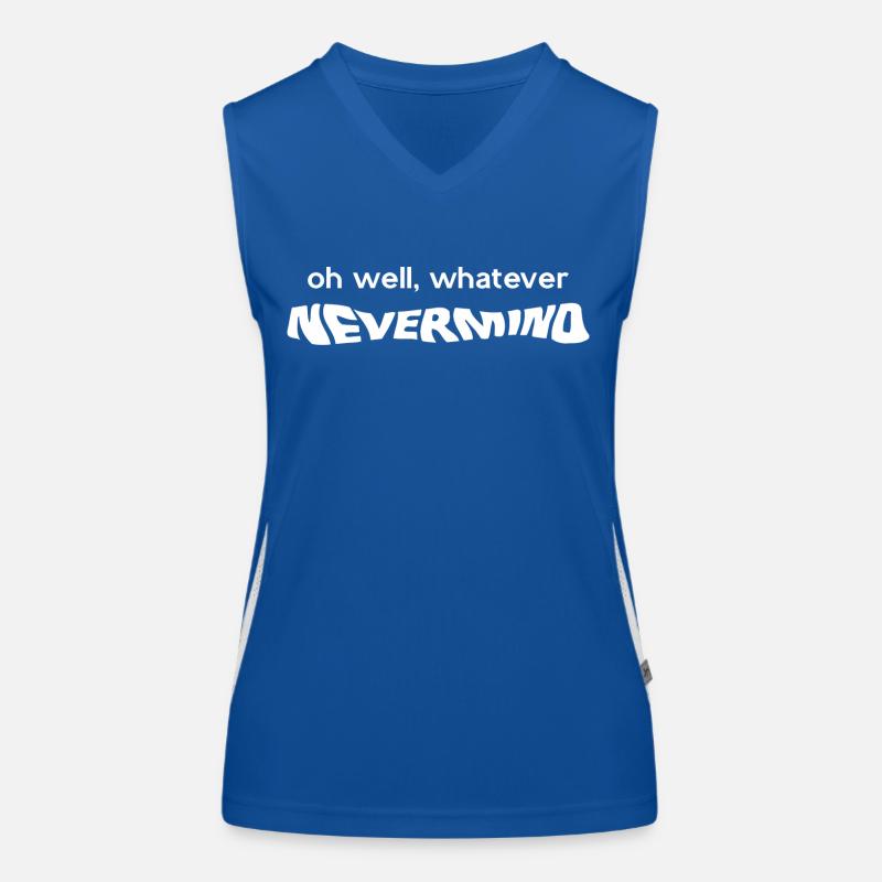 Whatever Nevermind Graphic Women's Functional Contrast Tank Top