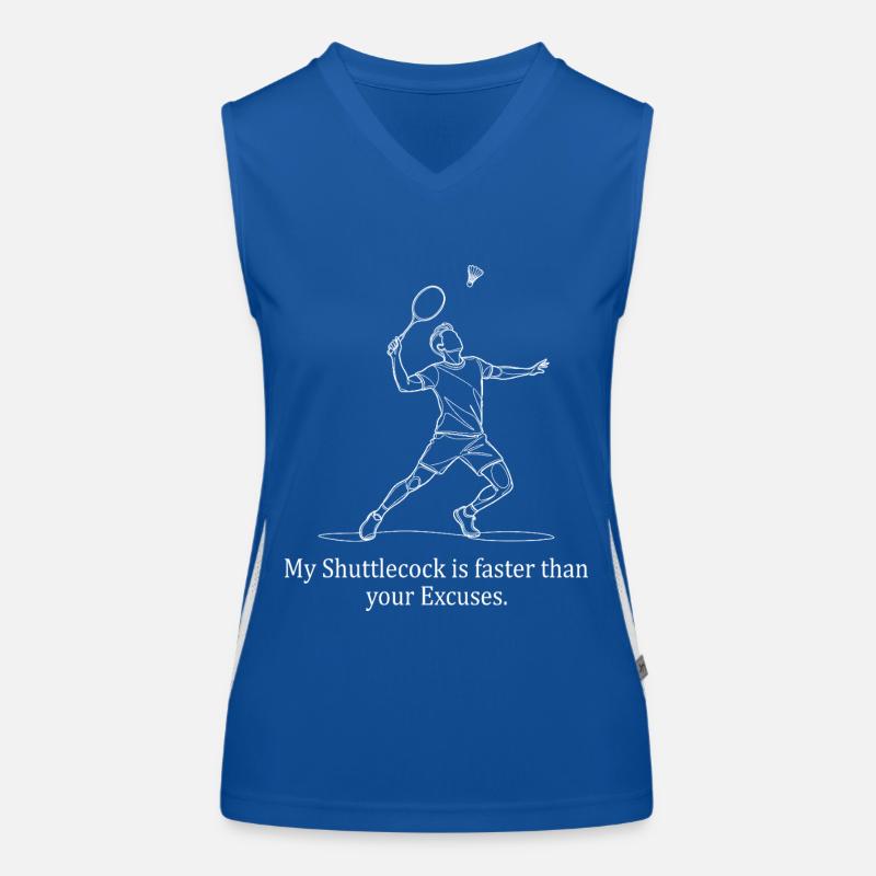 Faster than Excuses Funktionelles Kontrast-Tank Top für Frauen