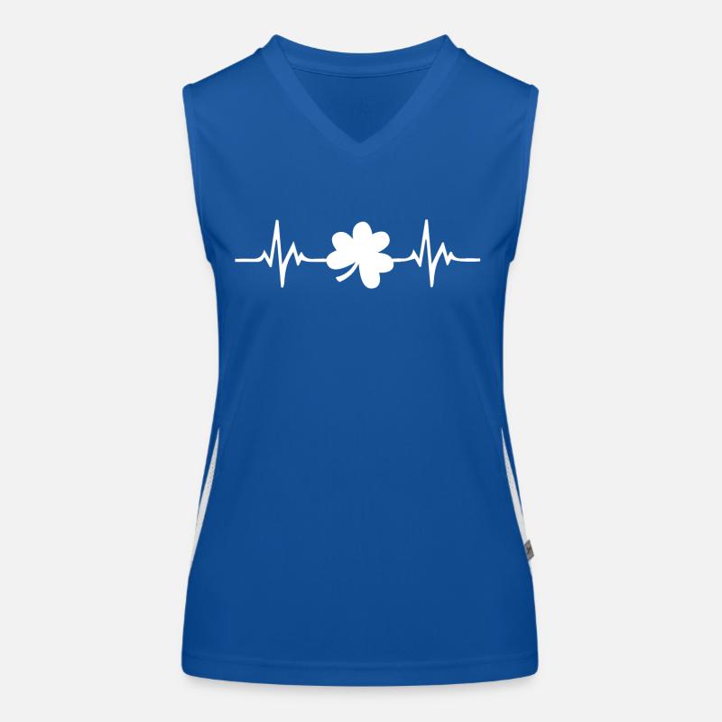 Heartbeat irlandais. Bonne Saint-Patrick! Débardeur respirant contrasté Femme