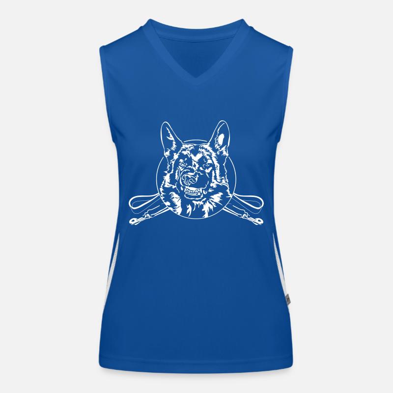 GERMAN SHEPHERD BATH Leash Women's Functional Contrast Tank Top