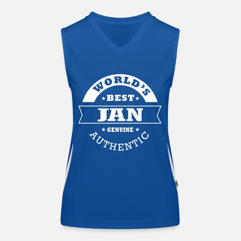 Jan s bestes personalisiertes Geschenk der Welt Name Jan Funktionelles Kontrast-Tank Top für Frauen