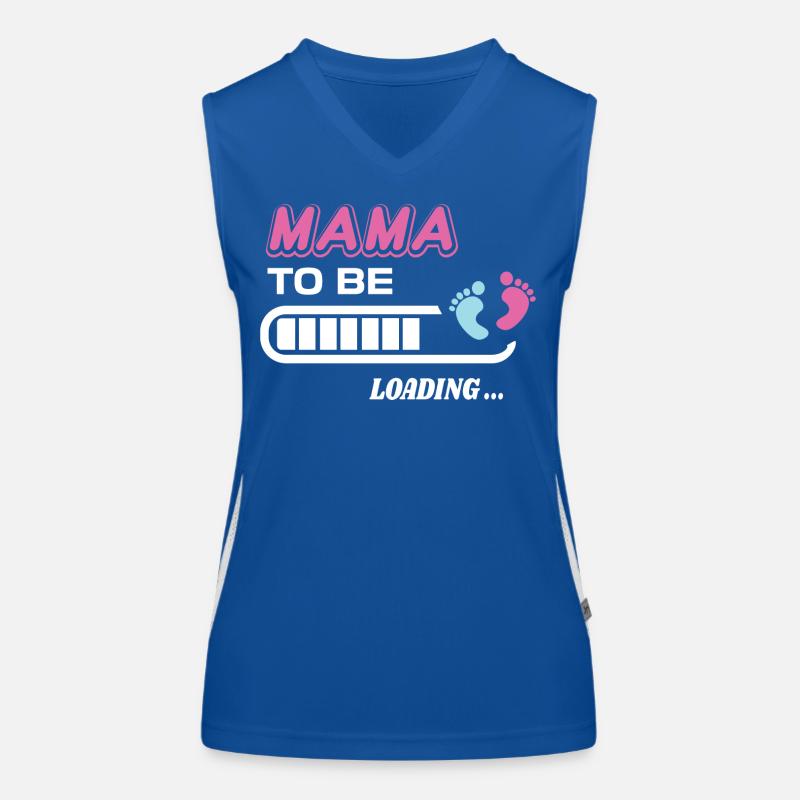 Mama to be loading birth gift Women's Functional Contrast Tank Top