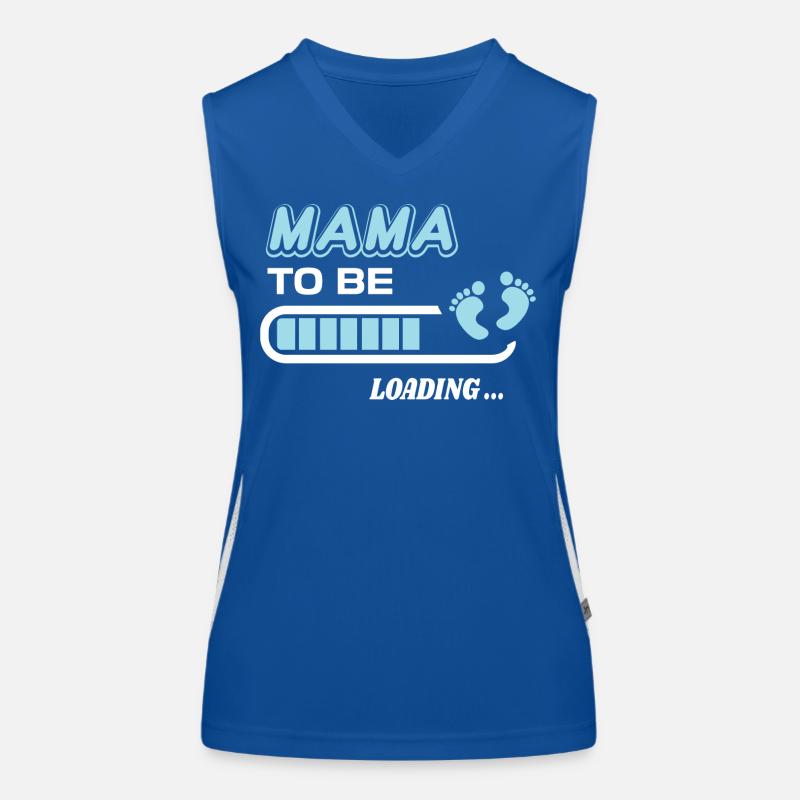 Mama to be loading birth gift Women's Functional Contrast Tank Top