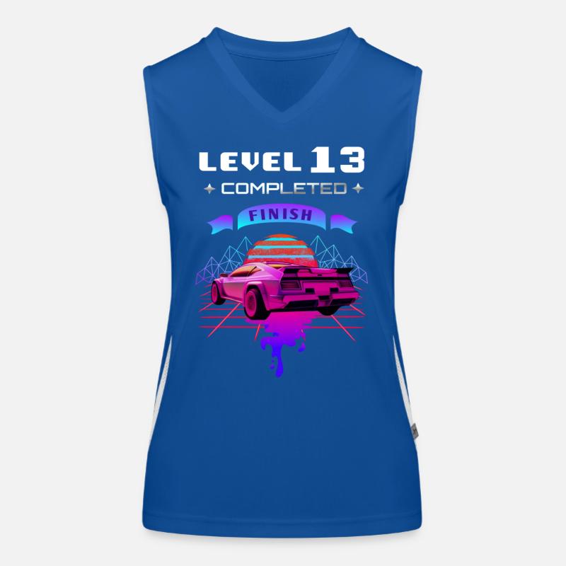 Niveau 13 terminé 13e anniversaire Retro Wave Débardeur respirant contrasté Femme