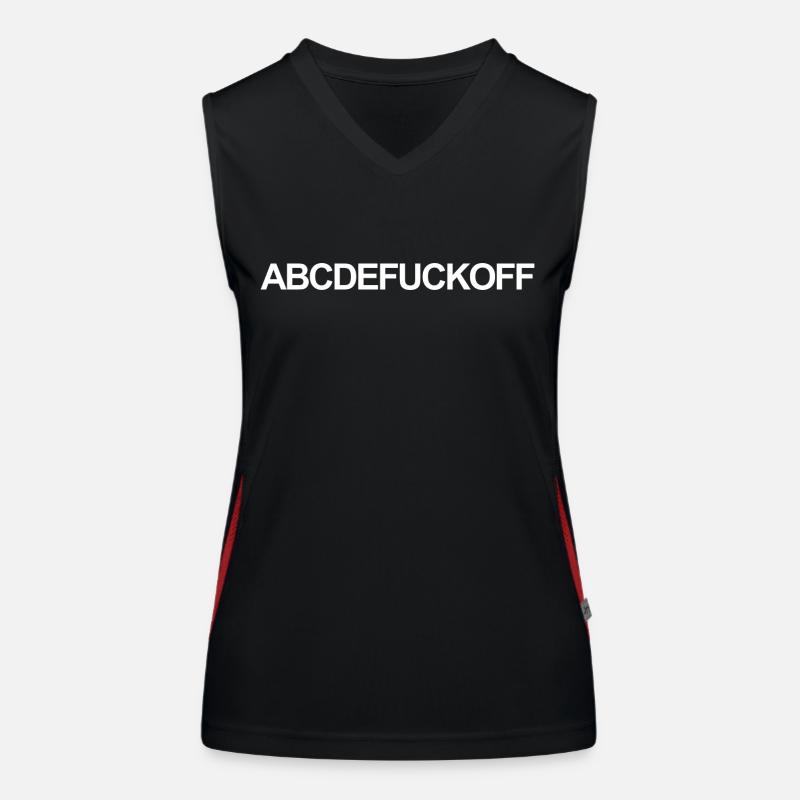 Abcdefuckoff citation drôle Débardeur respirant contrasté Femme