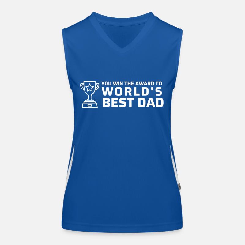 Der beste Vater der Welt Funktionelles Kontrast-Tank Top für Frauen