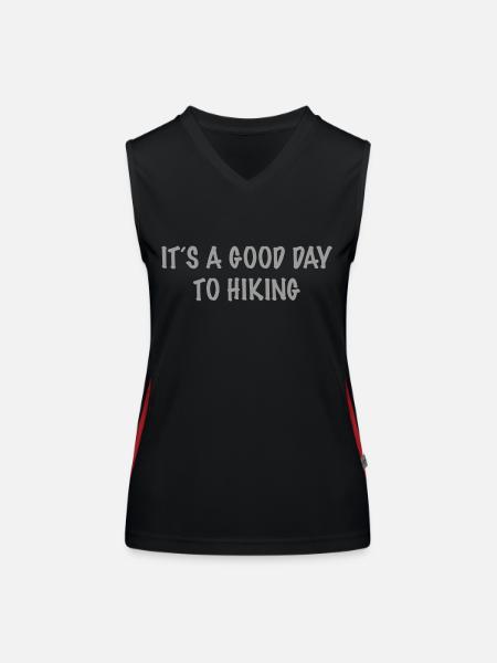 Hicking shirt - Funktionelles Kontrast-Tank Top für Frauen - Schwarz/Rot - Vorne