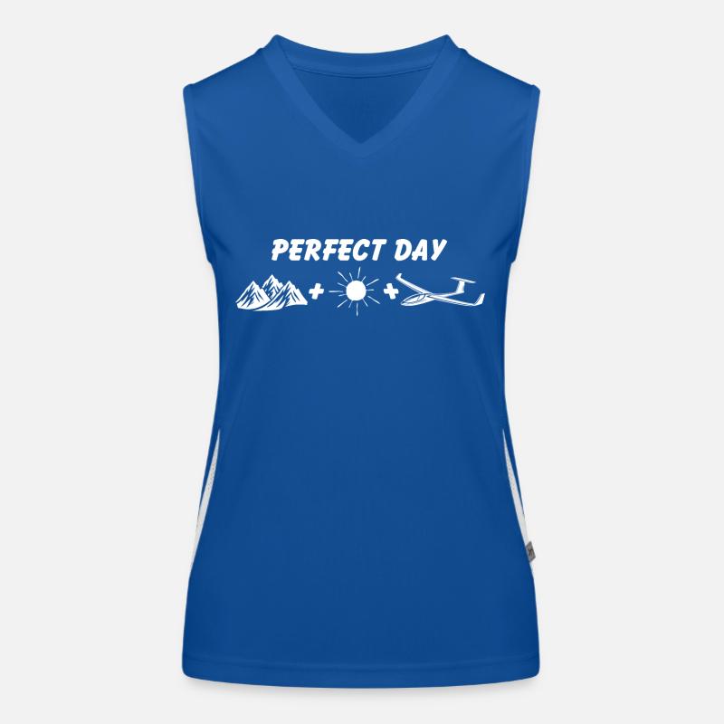 Der perfekte Tag für Segelflieger Funktionelles Kontrast-Tank Top für Frauen