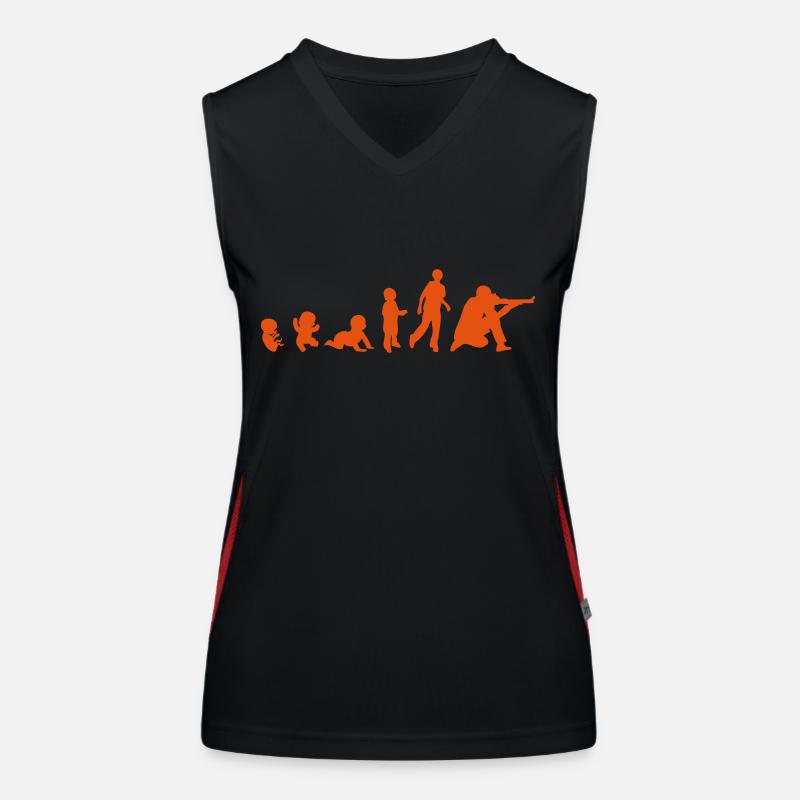 evolution tir sportif shooting1 Débardeur respirant contrasté Femme