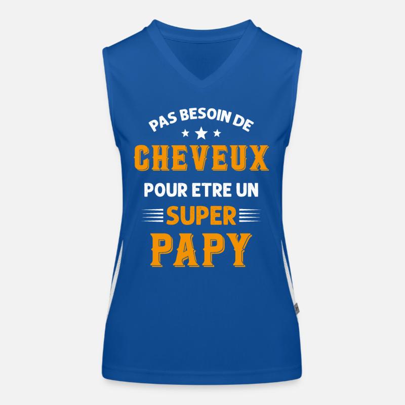 Pas Besoin De Cheveux Pour Être Un Super Papy Débardeur respirant contrasté Femme