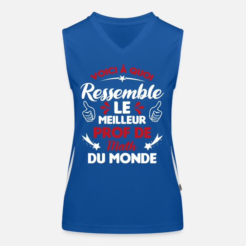 Voici Le meilleur Prof de Math du monde Débardeur respirant contrasté Femme