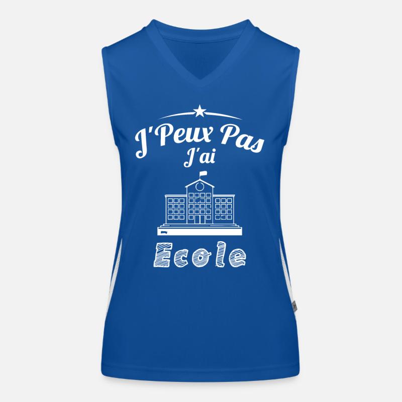 JE PEUX PAS J'AI ÉCOLE Débardeur respirant contrasté Femme