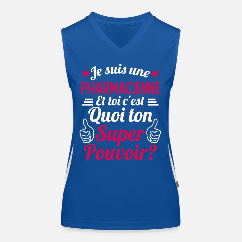 Je suis une pharmacienne c'est mon super pouvoir Débardeur respirant contrasté Femme