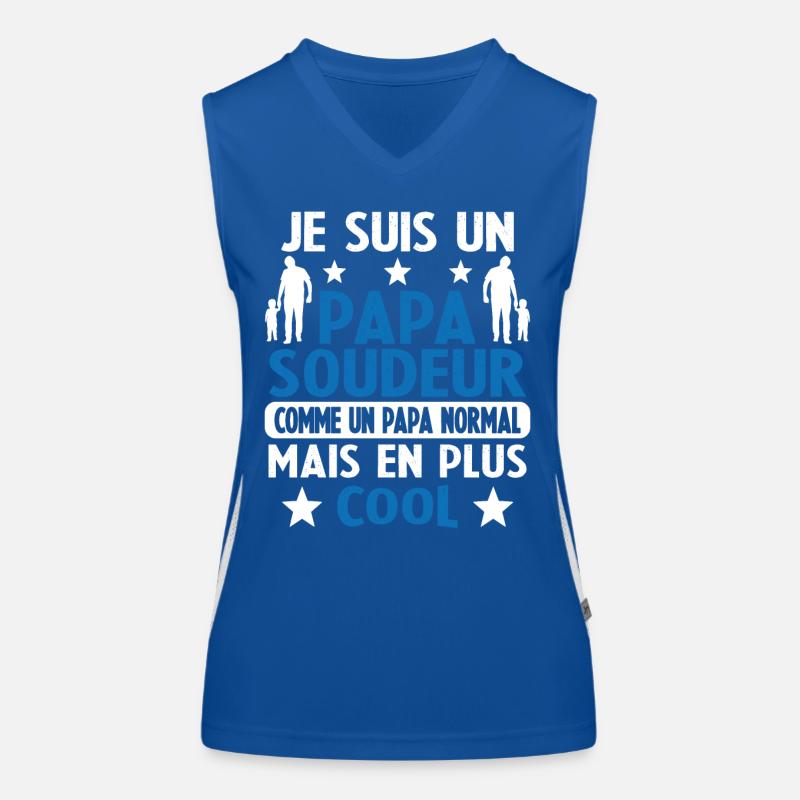 Je suis un papa Soudeur comme un papa normal Débardeur respirant contrasté Femme
