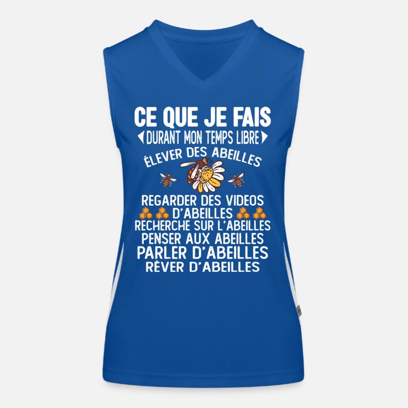 Ce Que Je Fais Pendant Mon Temps Libre abeilles Débardeur respirant contrasté Femme