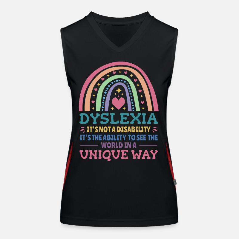 Dyslexie Conscience Dyslexiques Débardeur respirant contrasté Femme