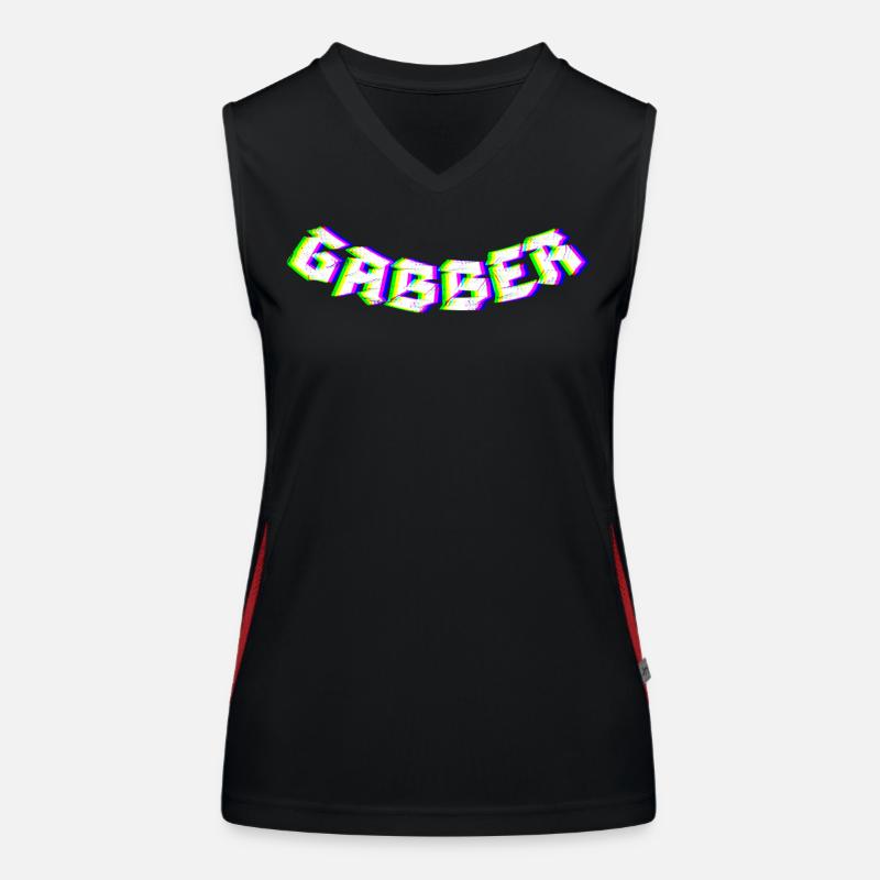 Gabber Hardcore Techno Débardeur respirant contrasté Femme