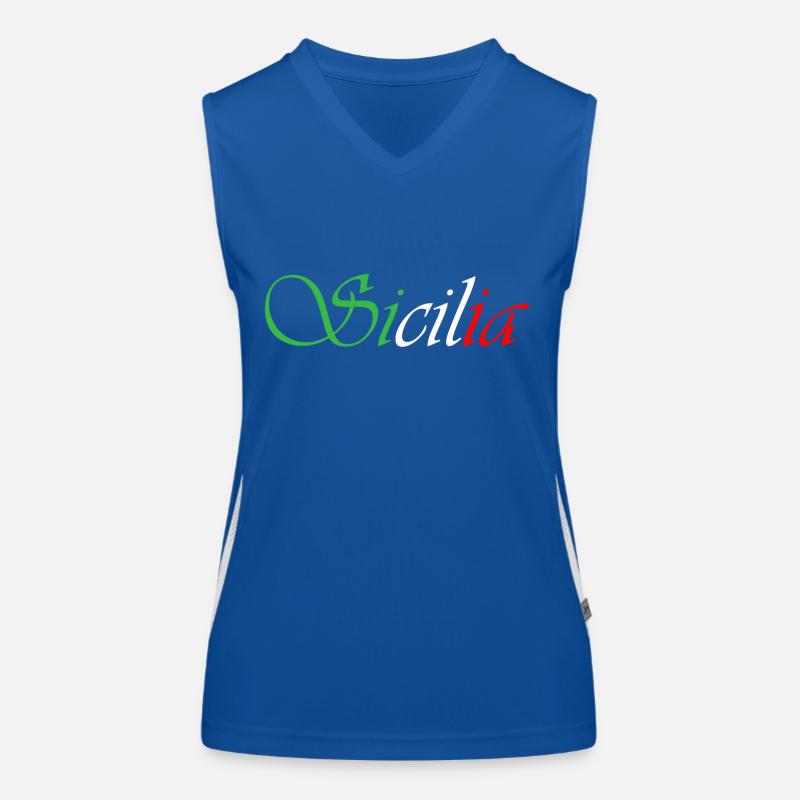 Sizilien Funktionelles Kontrast-Tank Top für Frauen