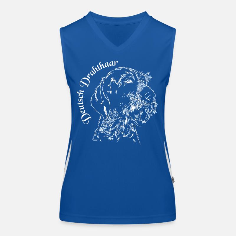 DEUTSCH DRAHTHAAR Wilsigns Jagdhund Hunde Geschenk Funktionelles Kontrast-Tank Top für Frauen