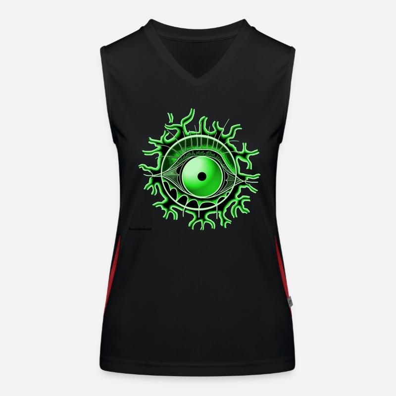 Vert œil Débardeur respirant contrasté Femme