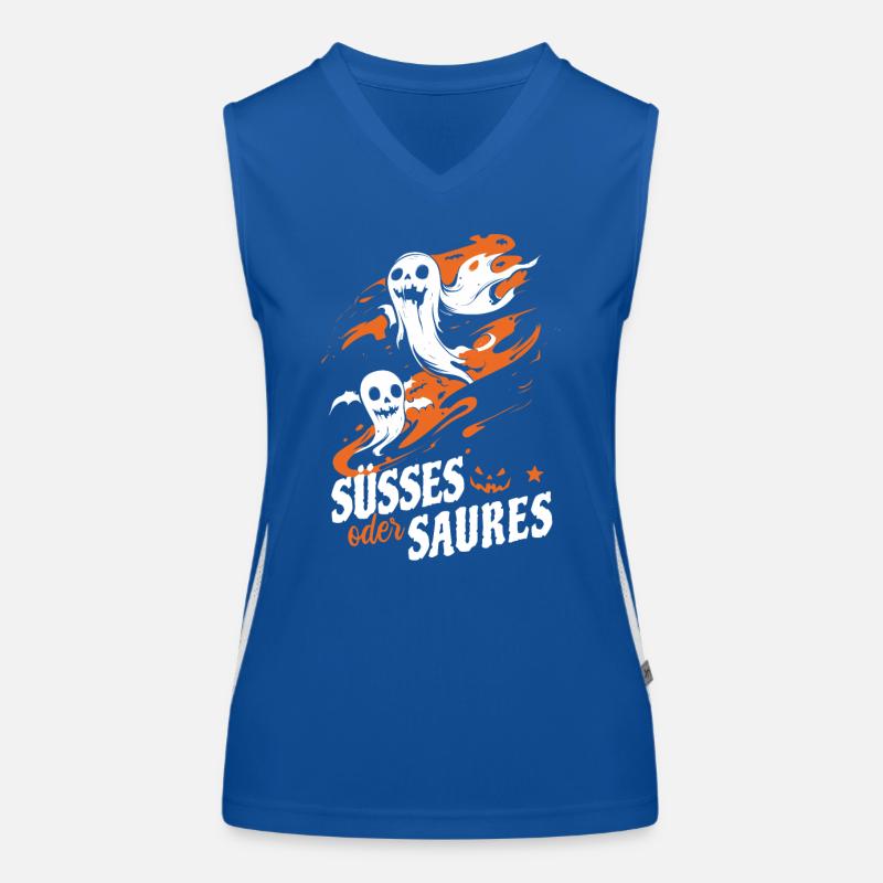 Halloween Gespenster - Süßes oder Saures Funktionelles Kontrast-Tank Top für Frauen