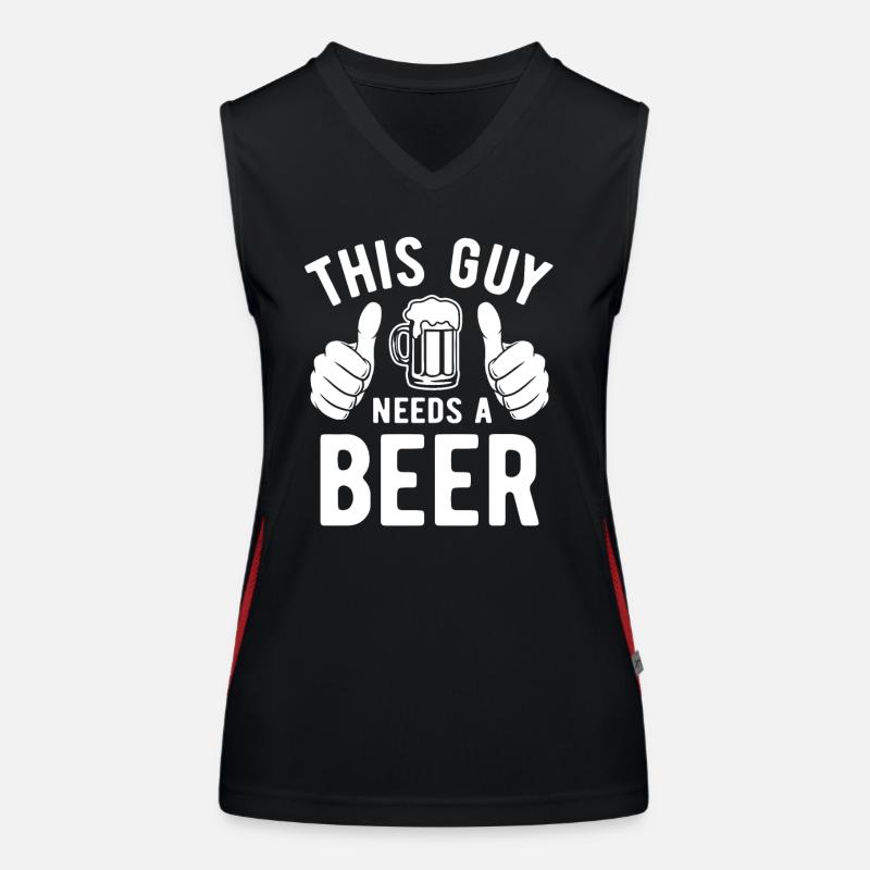 This guy needs a beer - Biertrinker - Spruch Women's Functional Contrast Tank Top