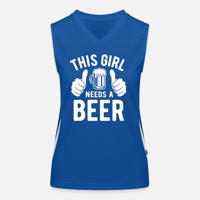 This girl needs a beer - Biertrinker - Spruch Funktionelles Kontrast-Tank Top für Frauen