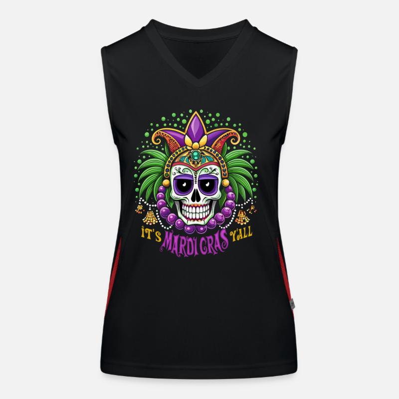 I'ts Mardi Gras Y'all - Karneval - Kostüm Funktionelles Kontrast-Tank Top für Frauen