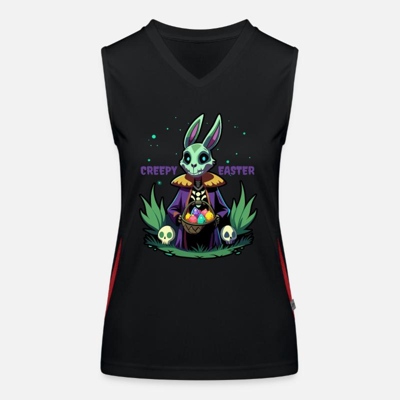 Creepy Easter - Easter Bunny - Easter Egg - Gift Women's Functional Contrast Tank Top