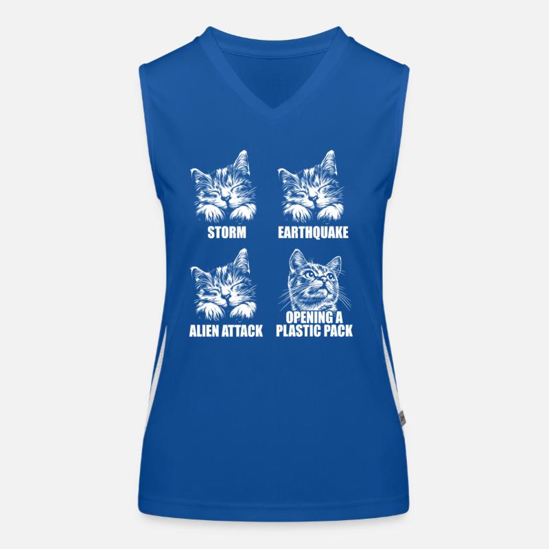Cat - selective perception - saying Women's Functional Contrast Tank Top