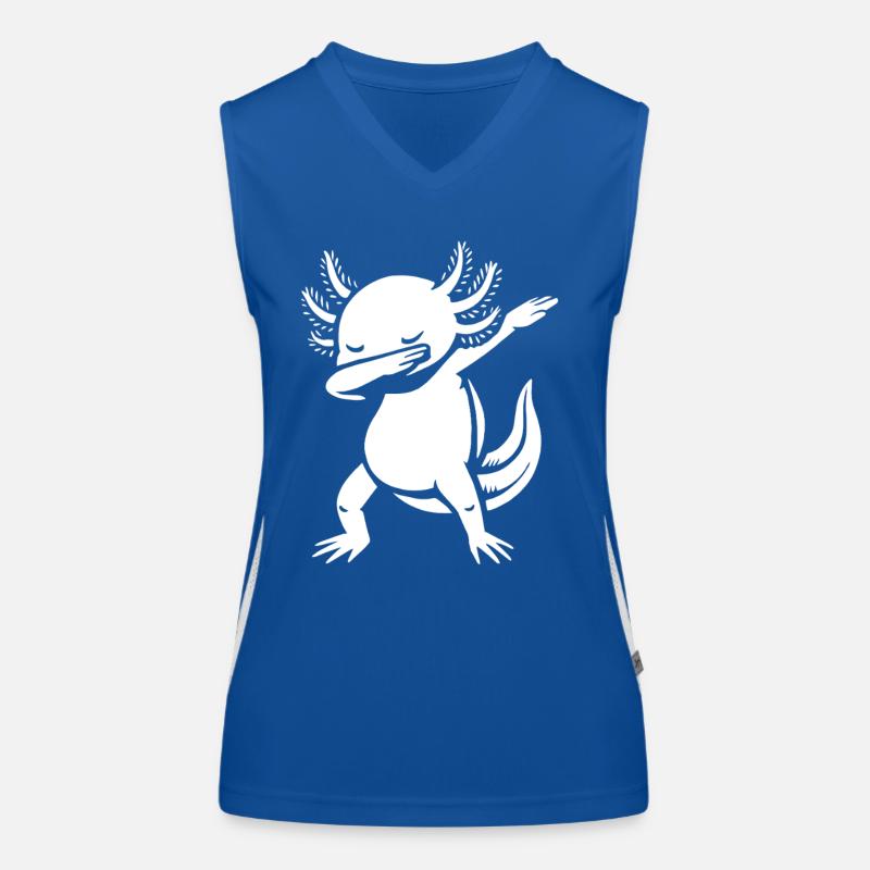 Axolotl dabbing - Dab Dance - Geschenk Funktionelles Kontrast-Tank Top für Frauen