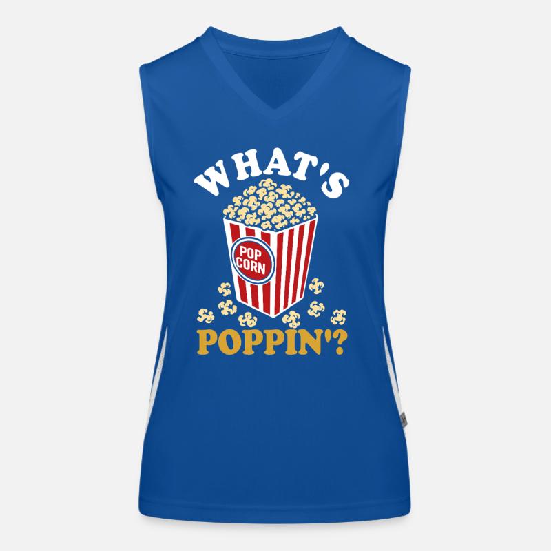 What's poppin'? Fresh popcorn - crispy Women's Functional Contrast Tank Top