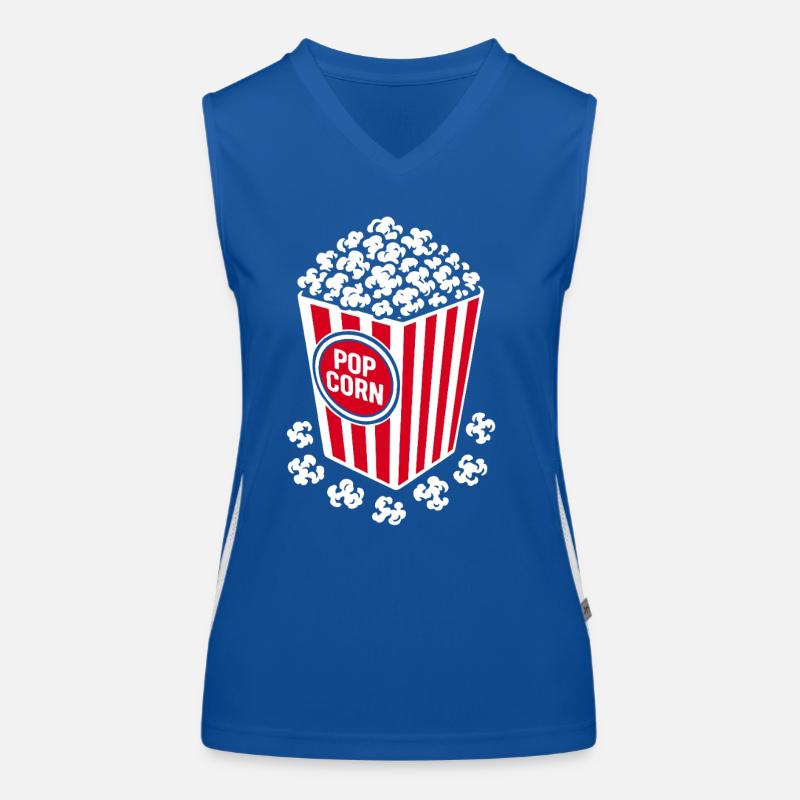 Frisches Popcorn - knusprig, lecker - Geschenk Funktionelles Kontrast-Tank Top für Frauen