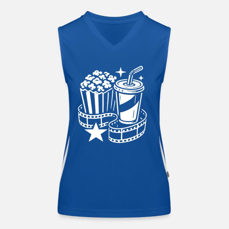 Popcorn & Cola - Kino - Blockbuster - Geschenk Funktionelles Kontrast-Tank Top für Frauen