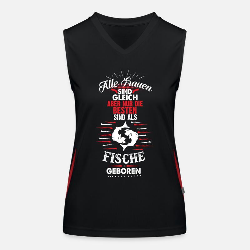 Fische Sternzeichen Funktionelles Kontrast-Tank Top für Frauen
