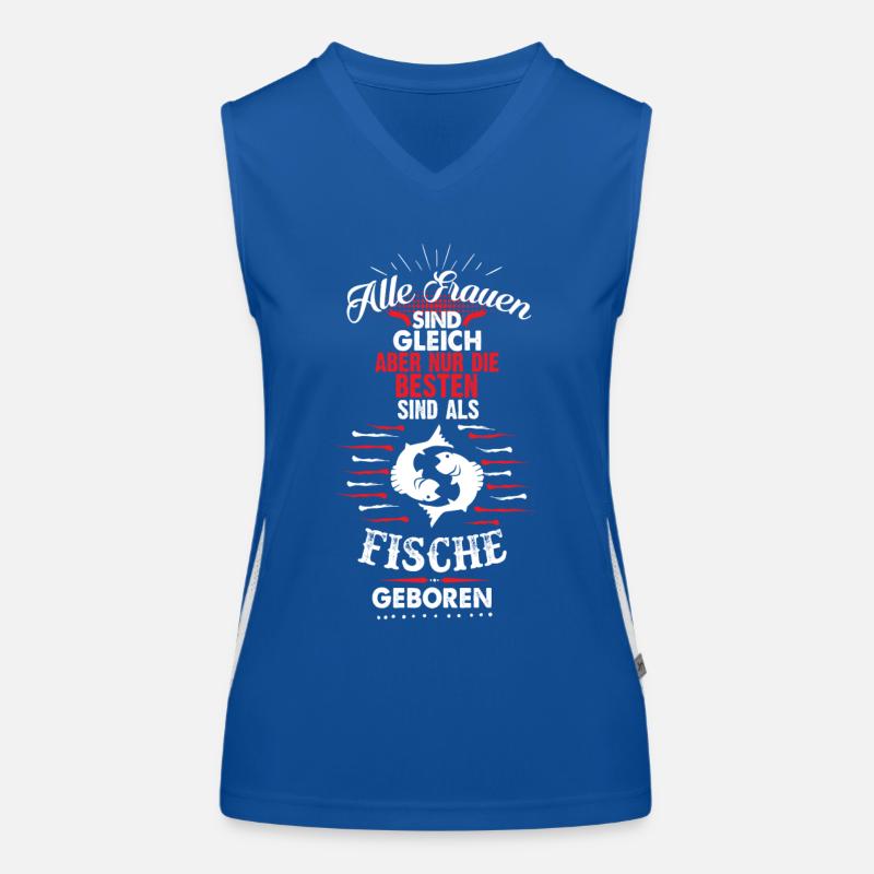 Fische Sternzeichen Funktionelles Kontrast-Tank Top für Frauen