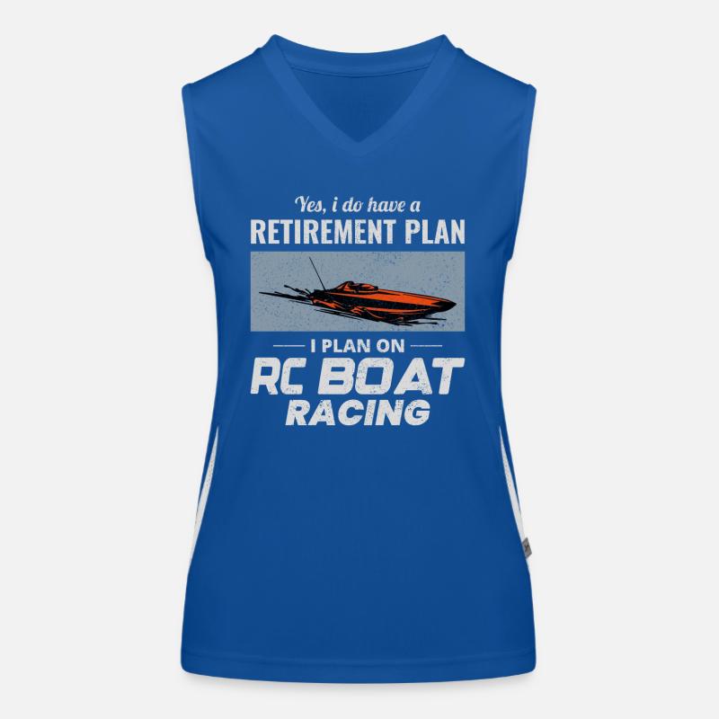 Rc Boat Racing Course de retraite de bateaux électriques Débardeur respirant contrasté Femme