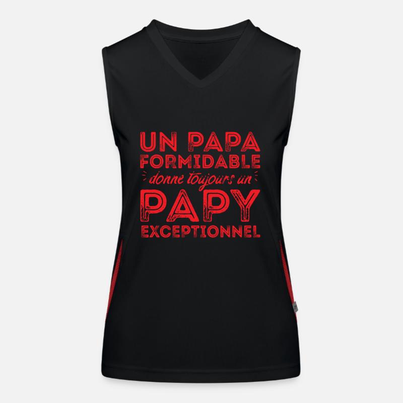 Papy exceptionnel ! Débardeur respirant contrasté Femme