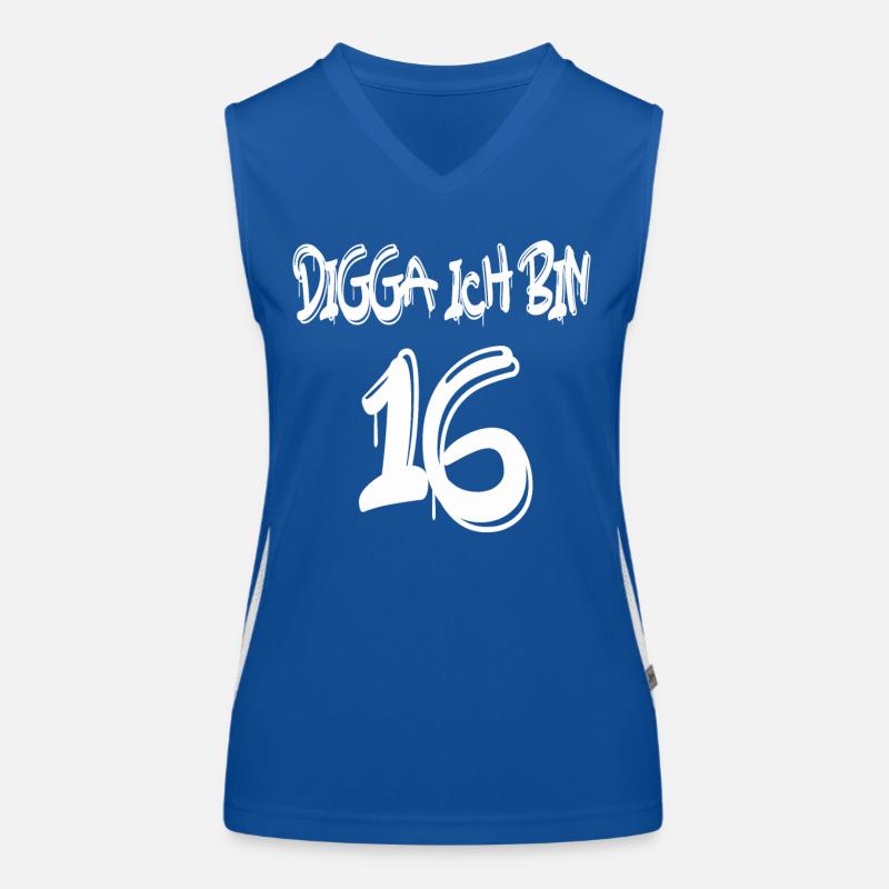 Digga ich bin 16 Funktionelles Kontrast-Tank Top für Frauen