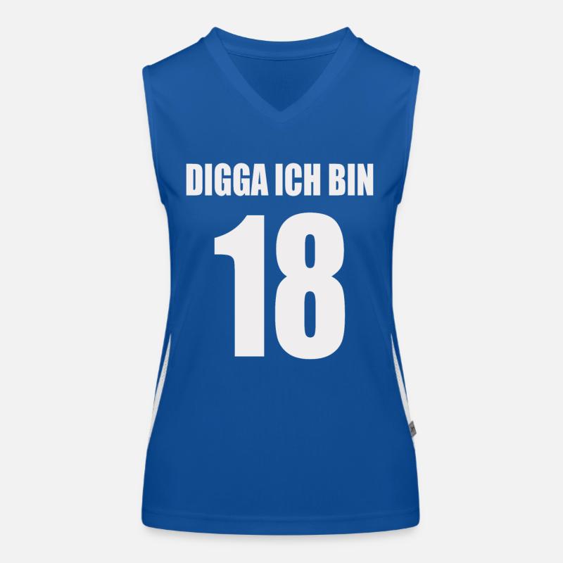 Digga ich bin 18 Funktionelles Kontrast-Tank Top für Frauen