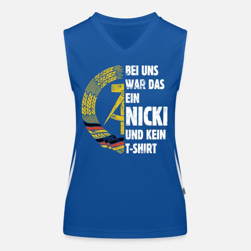 DDR Nicki, Osten, Ossi Spruch, Geschenk Funktionelles Kontrast-Tank Top für Frauen