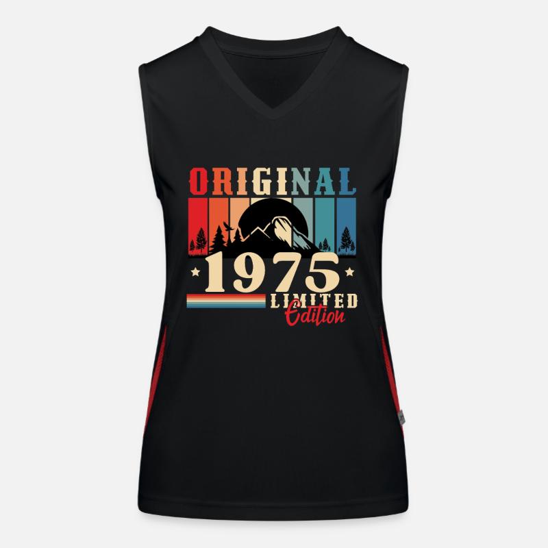 Original 1975 Vintage Geburtstagsgeschenk 1975 Funktionelles Kontrast-Tank Top für Frauen