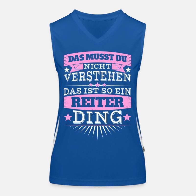 Das ist ein Reiter-Ding Funktionelles Kontrast-Tank Top für Frauen
